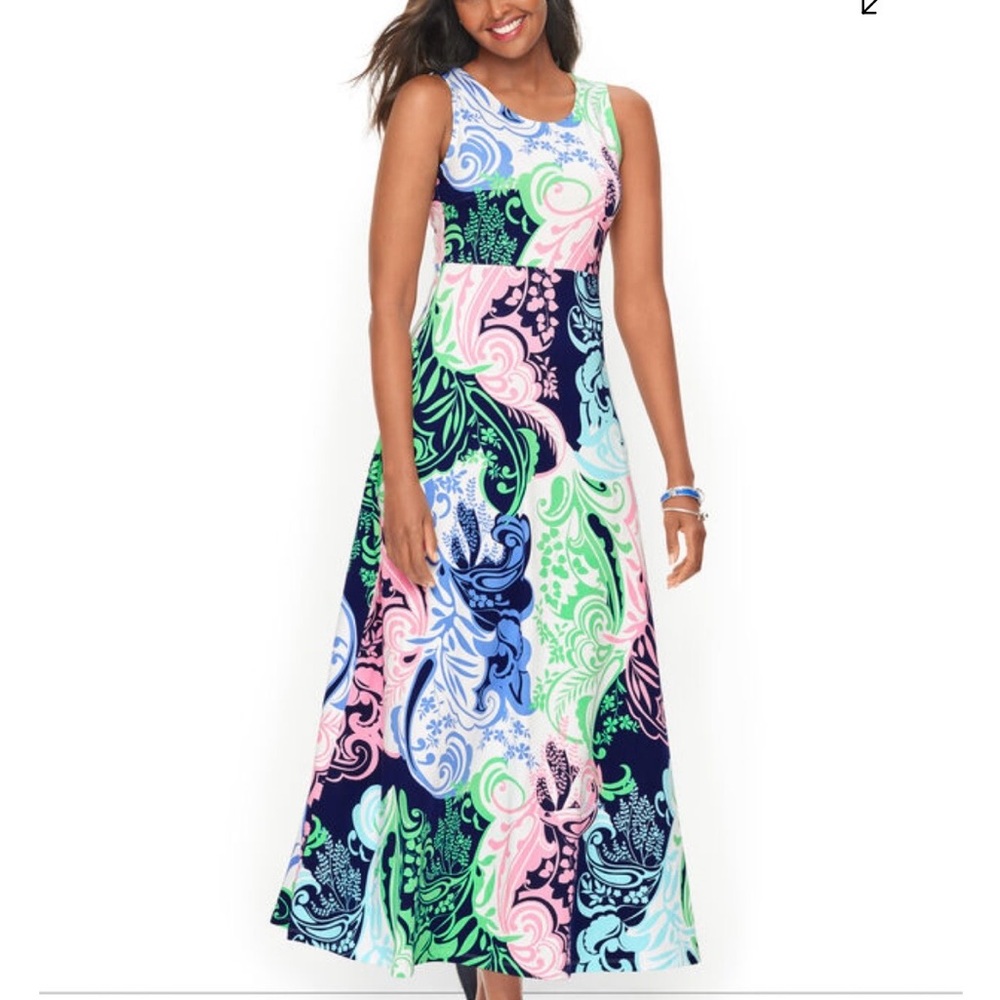 Talbots Women's Multicolor Patterned Maxi Dress - image 1